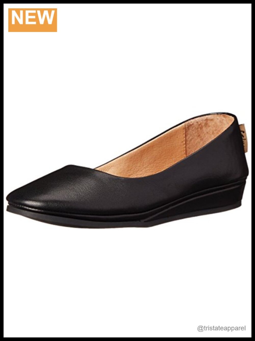 Soft Toe Wedge Flat Leather Pull-On Slip-On Casual Dress Shoe